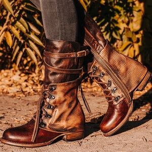 Freebird Ravi Copper. Size 7. Leather ankle boots
